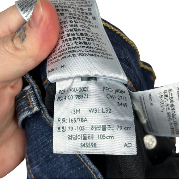 Levi’s 524 Y2K Too Superlow Bootcut Flare Rare Dark Wash Vintage Low Rise Jeans - Picture 11 of 13